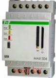 MAX S04 (MAX Logic SG) Встроенный GSM/GPRS-коммуникатор (с возможностью передачи и приема данных в форматах SMS, CSD, GPRS и голосовой канал: при работе с сотовым телефоном пользователя доступны голосовое меню, 9-30В DC IP20